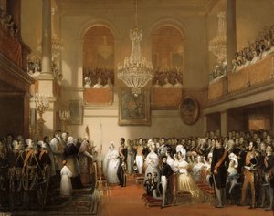 I. Lipót belgák és Louise Orléans-i hercegnő házassága a Château de Compiègne-ben, Au.