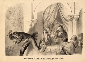 Lincoln elnök meggyilkolása, 1865 alkotó: Joseph E. Baker