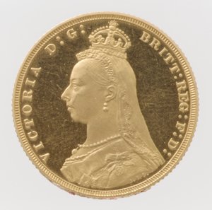 Viktória királynő jubileumi fejbiztos uralkodója, 1887.