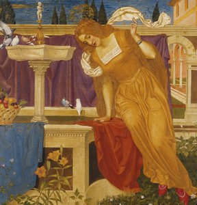 A szépség látja otthonának képét a szökőkútban alkotó: Joseph Edward Southall