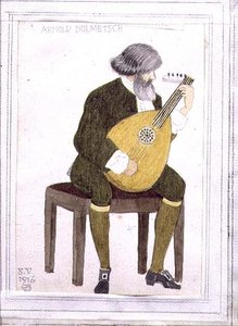 Arnold Dolmetsch portréja alkotó: Joseph Edward Southall