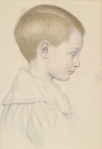 Vázlat egy fiú fejéről, 1906 (ceruza és wc papírra) alkotó: Joseph Edward Southall