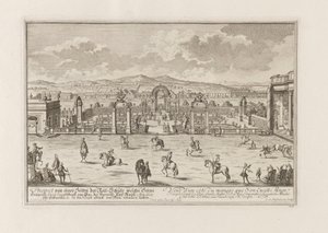 Paar gróf lovasiskolája Bécsben, 1719. alkotó: Joseph Emanuel Fischer von Erlach