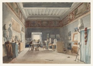 Stúdió a Villa Mediciben, Rómában alkotó: Joseph Eugène Lacroix