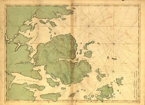 49 000. Megkönnyebbülés látható hachures. A szondázással mutatott mélységek. Hancock megye partját mutatja be Maine államban. Raszteres képként is elérhető a Library of Congress webhelyén. Vault AACR2 alkotó: Joseph F. W. [Des Barres