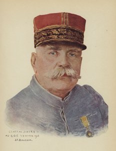 Joseph Joffre, francia tábornok (színes litográfia) alkotó: Joseph Felix Boucher