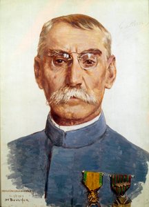 Első világháború (1914-1918): „” Marechal Joseph Simon Gallieni (1849-1916) portréja”” Joseph Felix Bouchor (1853-1937) festménye 1915 V. 0,33 x 0,24 m