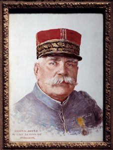 Joffre tábornok (1852-1931), Franciaország marsalljának portréja Joseph Felix Bouchor (1853-1937) festménye. 1915. Mérete 0,33x0,24 m. Párizs, Carnavalet Múzeum