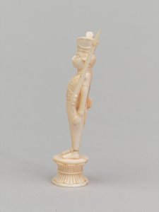 Fehér gyalog, sakkfigura, India, 1820 körül