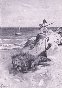 Az életért küzdve feküdt (litho) alkotó: Joseph Finnemore