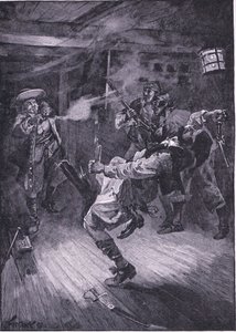 Az új kapitányt fejbe lőtte (litho) alkotó: Joseph Finnemore