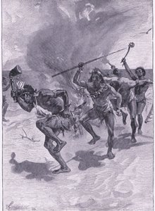 Mindannyian egy tűz körül táncoltak (litho) alkotó: Joseph Finnemore