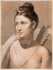 "Diane" (Diana) Joseph-Francois Ducq (1762-1829) pasztellje, 18. századi Groeninge Múzeum, Bruges alkotó: Joseph-François Ducq