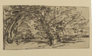 Study of Trees, 1870 (grafit papíron)
