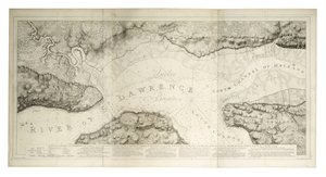 Quebec és környékének terve a védművekkel, 1781 körül (színes metszet)