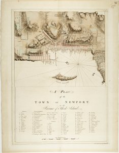 A Rhode Island tartománybeli Newport városának terve