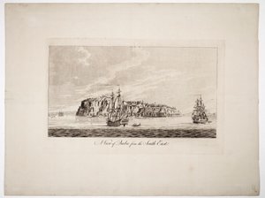 Quebec látképe délkeletről, 1781 körül (színes metszet)