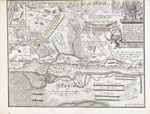 Az 1709. június 27-i poltavai csata térképe alkotó: Joseph Friedrich Leopold