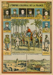 Francia gyarmatbirodalom, 19. század vége – 20. század eleje (színes litho) alkotó: Joseph Girard
