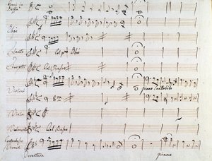 J Haydn Armida menüettjének első oldala (1784) alkotó: Joseph Haydn