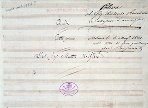 J Haydn Armida menüettjének első oldala (1821) alkotó: Joseph Haydn