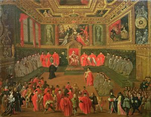 Közönség a Dózsával a Ducale Palace Kollégiumában