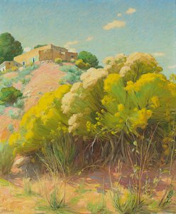 Taos Studio (olaj, vászon) alkotó: Joseph Henry Sharp