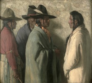 Fiatal főnökök missziója, 1919 körül (olaj, vászon) alkotó: Joseph Henry Sharp