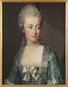 Marie Antoinette osztrák főhercegnő (1755-1793), a franciák királynőjének portréja, Hickel, Josef (1736-1807). Olajfestmény. Mérete: 65x50 cm. Nemzeti Múzeum Stockholm