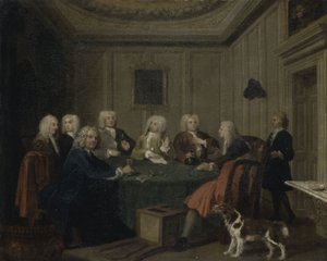 Az Urak Klubja, 1730 körül (olaj, vászon) alkotó: Joseph Highmore