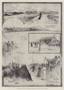 Egy új golfpálya, rajzok Portrushból, Írország északi partvidékéről alkotó: Joseph Holland Tringham