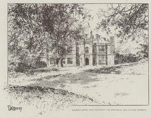 Dalmeny House, Edinburgh közelében, Lord Rosebery midlothiai székhelye alkotó: Joseph Holland Tringham