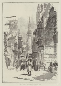Élet Egyiptomban, a Sharia-el-Aybar mecset, Kairó alkotó: Joseph Holland Tringham