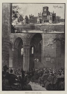 A leedsi Kirkstall Abbey újranyitása alkotó: Joseph Holland Tringham