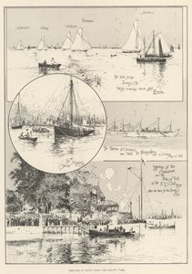 Vázlatok a Cowes-ban a Regatta Héten alkotó: Joseph Holland Tringham