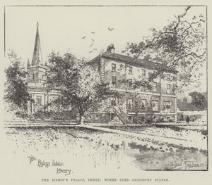 A Derry-i püspöki palota, ahol Lord Salisbury tartózkodott alkotó: Joseph Holland Tringham