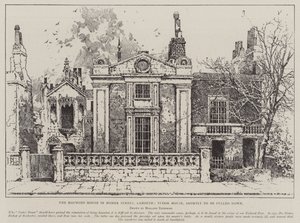 A kísértetjárta ház a Homer Street-en, Lambeth, Tudor House, amelyet hamarosan lebontanak. alkotó: Joseph Holland Tringham