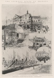 The Look-out Riots at Grimsby alkotó: Joseph Holland Tringham