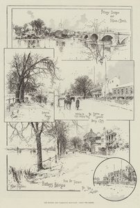 Az Oxford és Cambridge Boat-Race, a Banks mentén alkotó: Joseph Holland Tringham