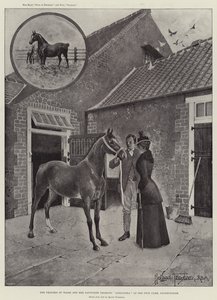 A walesi hercegnő és kedvenc egyéves Alexandra a sandringhami Ménesfarmban
