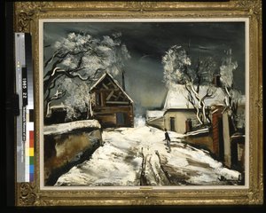 Házak a hóban (olaj, vászon)