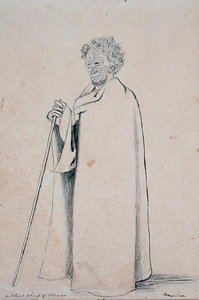 Otawao vak főnöke, 1844 körül (toll és ceruza papíron) alkotó: Joseph Jenner Merrett