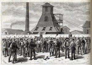 Sztrájk az anzini bányáknál (Pas-de-Calais) 1884-ben - Greves aux mines d