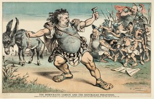 A demokrata Sámson és a republikánus filiszteusok, Pucktól alkotó: Joseph Keppler