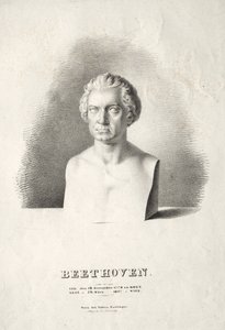 Ludwig van Beethoven mellszobra.