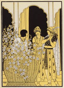 Floire és Blancheflor (színes litográfia)