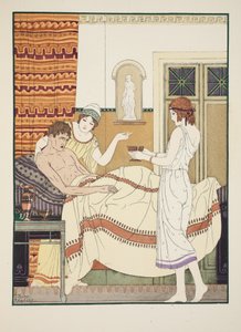 Invalidusok leve, illusztráció a "Hippokratész összes műveiből", 1934. alkotó: Joseph Kuhn Regnier