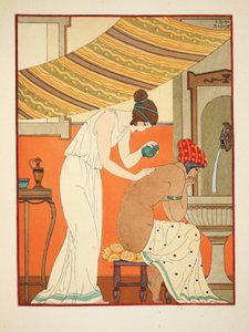 Olajjal kell megkenni a sebeket, illusztráció a Hippokratész műveiből, 1934 alkotó: Joseph Kuhn Regnier
