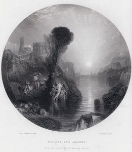 Bacchus és Ariadne (metszet) alkotó: Joseph Mallord William (after) Turner