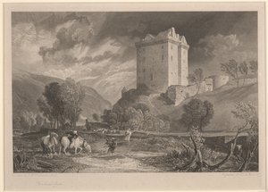 Borthwick kastély (Skócia tartományi régiségei és festői tájai), Henry Le Keux (1775-1851) metszet
